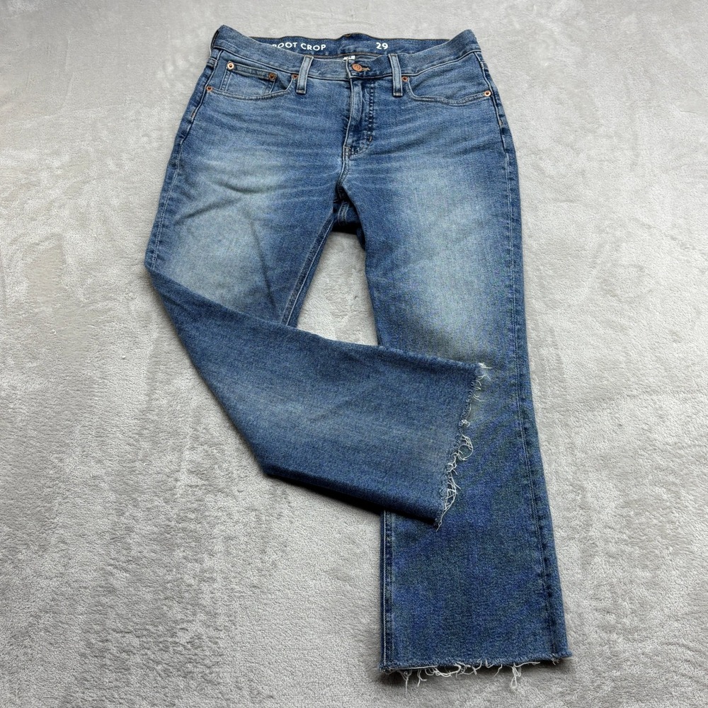 J.Crew Demi Boot Crop Jeans Women 29 Billie Raw Hem Casual Boho Streetwear Denim
